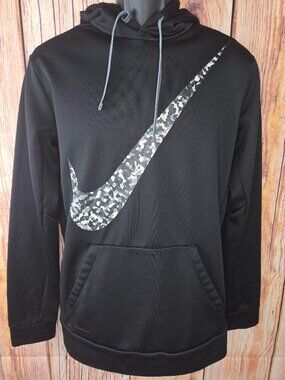 Nike Therma-Fit Hoodie Medium "Camouflage Logo" Black
